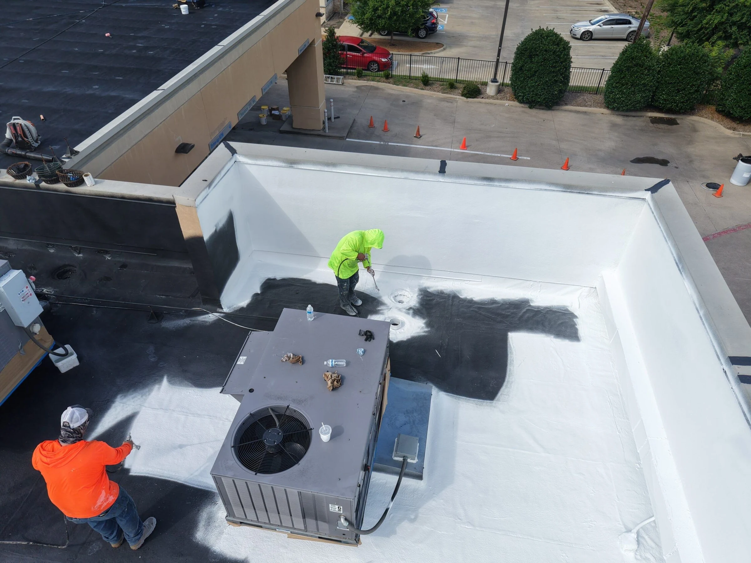 Commercial roof coating in Asheville