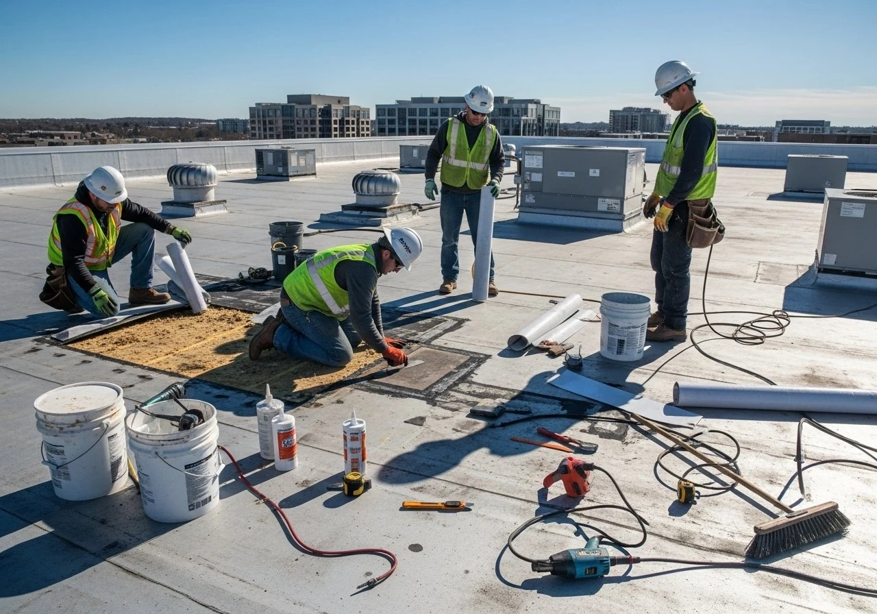 Commercial Roof Repair in Asheville